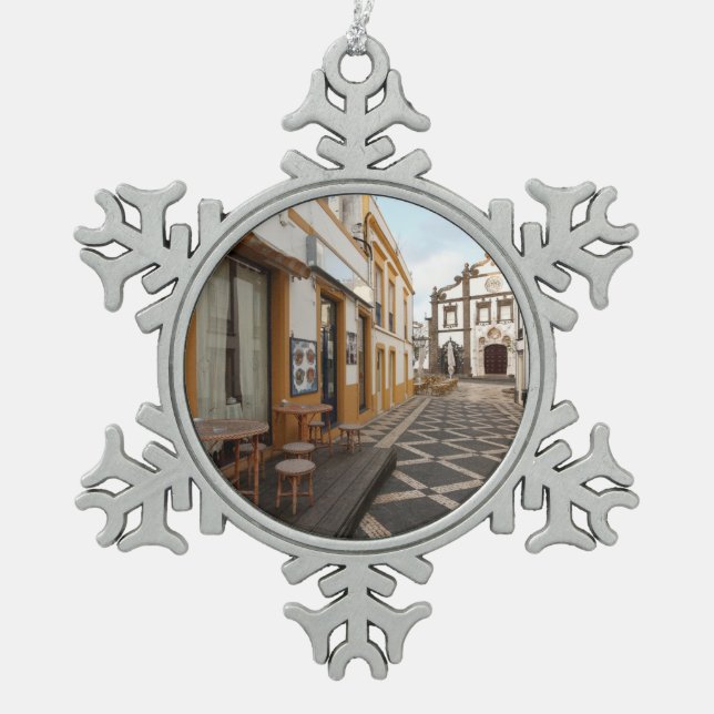 Ornement Flocon De Neige Rue piétonne (Devant)