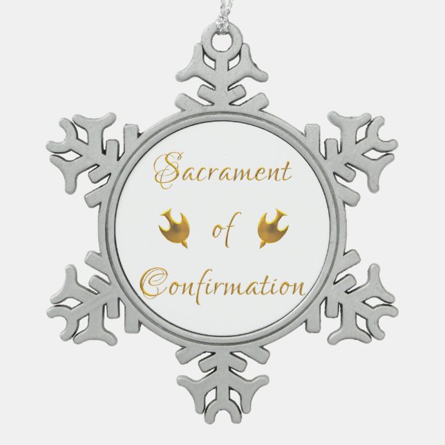 Ornement Flocon De Neige Sacrement de la confirmation Ornament de flocon de (Devant)