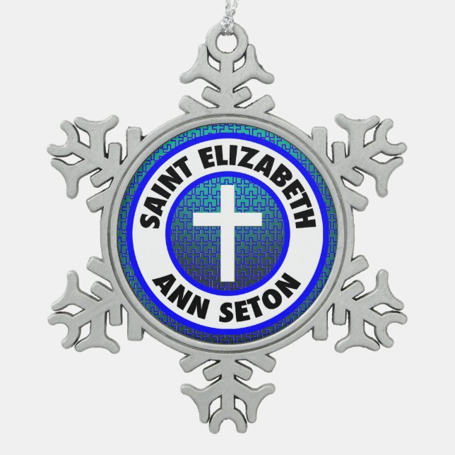 Ornement Flocon De Neige Saint Elizabeth Ann Seton (Devant)