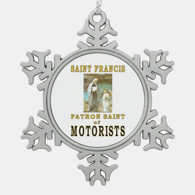 ORNEMENT FLOCON DE NEIGE SAINT FRANCIS (Devant)