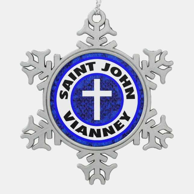 Ornement Flocon De Neige Saint John Vianney (Devant)