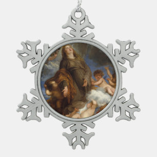 Ornement Flocon De Neige Saint Rosalie intervenant pour Peste-frappé