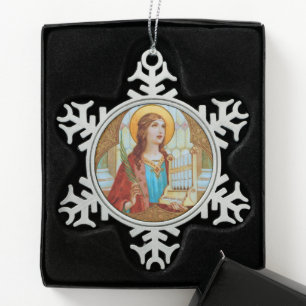 Ornement Flocon De Neige Sainte Cécile de Rome (BK 003)