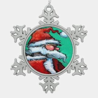 Ornement Flocon De Neige Santa Claus