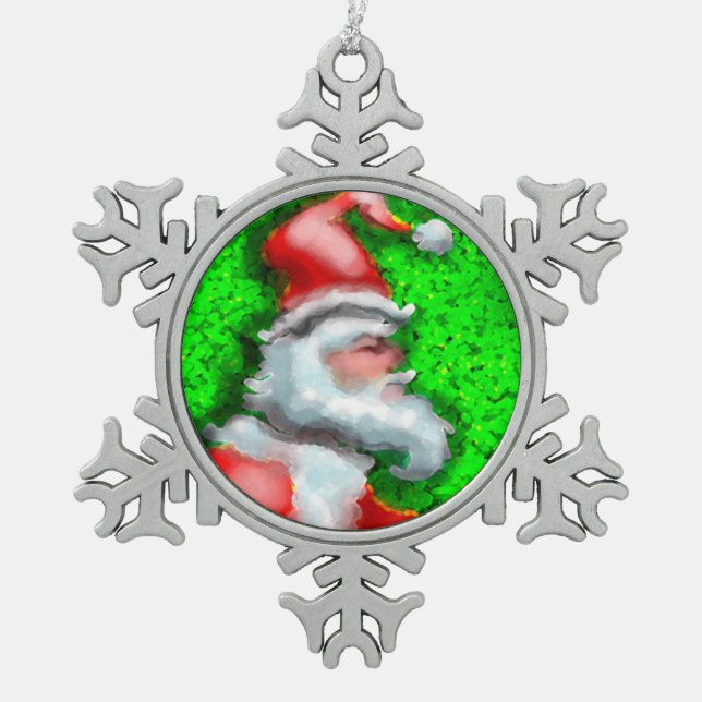 Ornement Flocon De Neige Santa Claus (Devant)