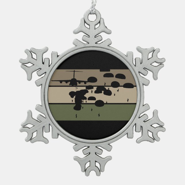 Ornement Flocon De Neige Saut aéroporté (Devant)