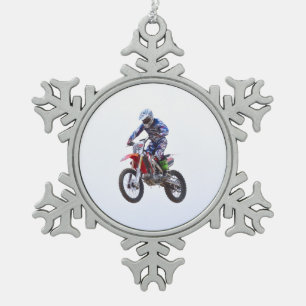 Ornement Flocon De Neige Saut de motocross