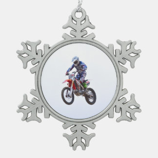 Ornement Flocon De Neige Saut de motocross