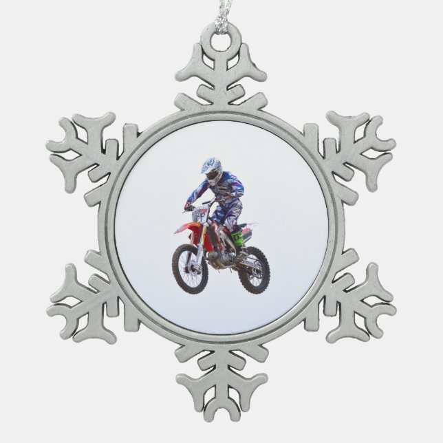 Ornement Flocon De Neige Saut de motocross (Devant)