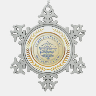 Ornement Flocon De Neige Sceau officiel Palau