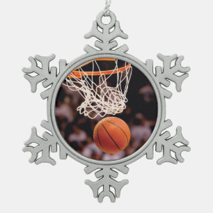 Ornement Flocon De Neige Scoring de basket-ball