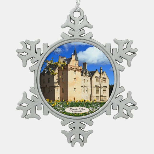 Ornement Flocon De Neige Scottish Brodie Clan's Castle Photo (Devant)