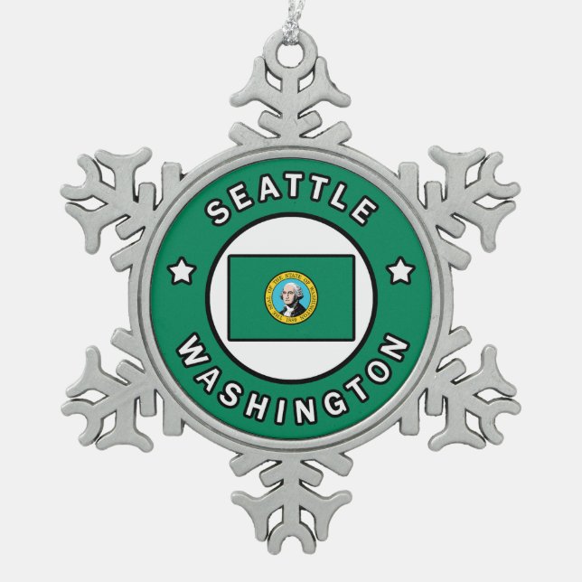Ornement Flocon De Neige Seattle Washington (Devant)