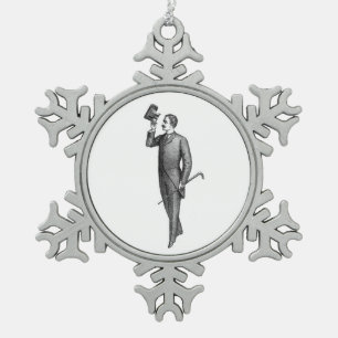 Ornement Flocon De Neige Selfie, Gentleman victorien