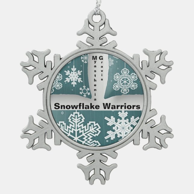 Ornement Flocon De Neige Sensibilisation à la myasthénie Gravis (Devant)