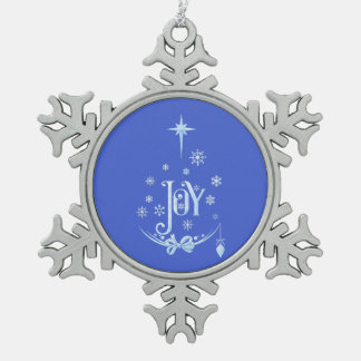 Ornement Flocon De Neige Sentiment de joie traditionnel de Noël empreint de