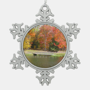 Ornement Flocon De Neige Sept sources Pont d'automne III Paysage d'automne