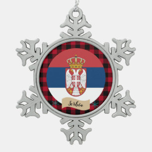 Ornement Flocon De Neige Serbie patriotique, Drapeau serbe, Drapeau serbe
