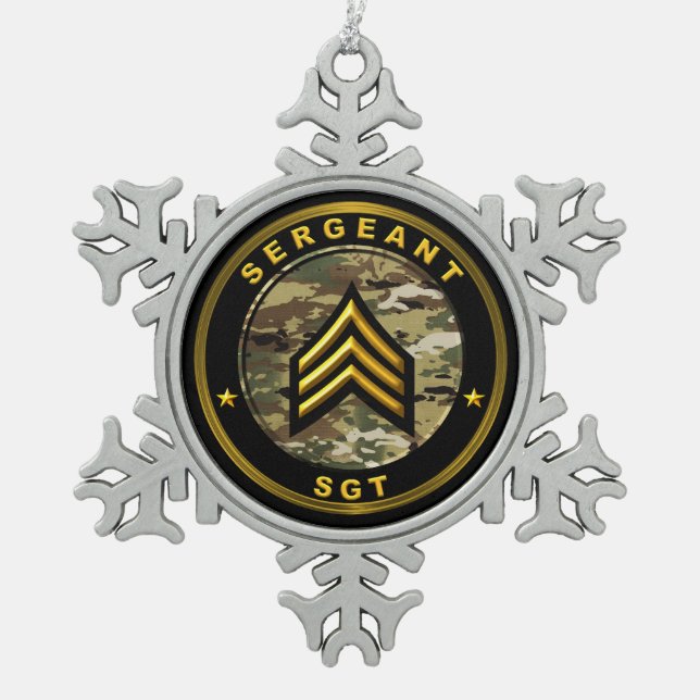 Ornement Flocon De Neige Sergeant SGT (Devant)