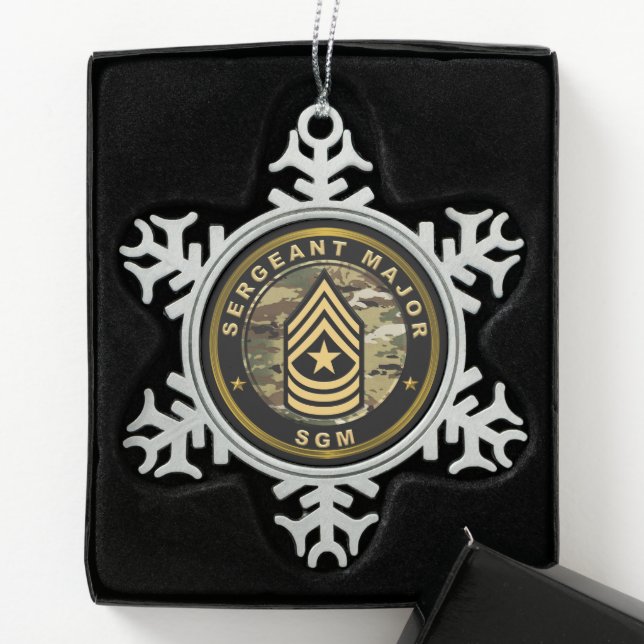 Ornement Flocon De Neige Sergent Major SGM (Boîte)