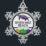 Ornement Flocon De Neige Seven Mile Beach Negril La tortue de mer de Jamaïq<br><div class="desc">Seven Mile Beach Negril La tortue de mer de Jamaïque</div>