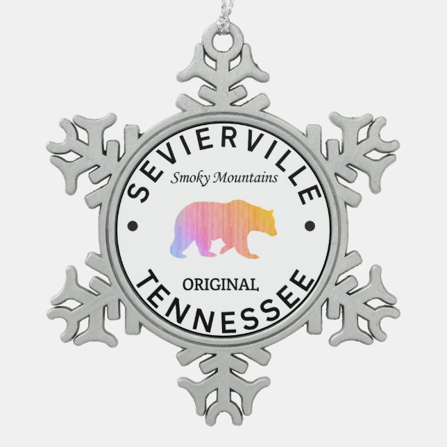 Ornement Flocon De Neige Sevierville Tennessee (Devant)