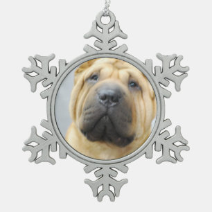Ornement Flocon De Neige Shar Pei