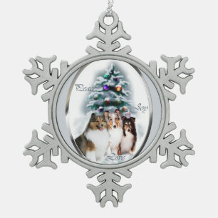 Ornement Flocon De Neige Shetland Sheepdog Shelter Noël
