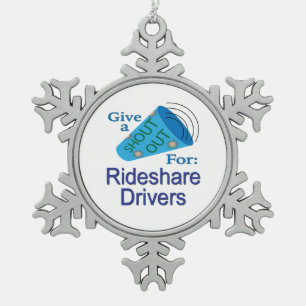 Ornement Flocon De Neige Shout Out pour les conducteurs en partage de cris