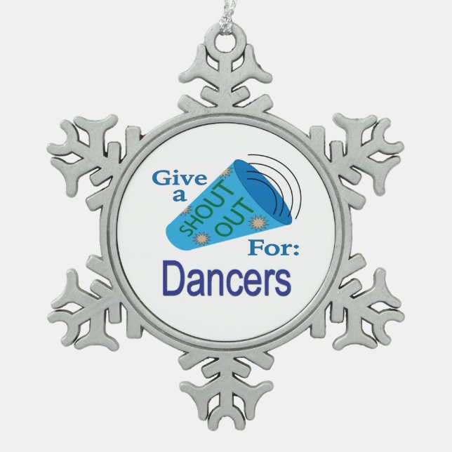 Ornement Flocon De Neige Shout Out pour les danseurs (Devant)