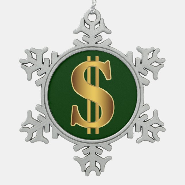 Ornement Flocon De Neige Signe dollar (Devant)