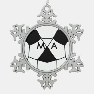 Ornement Flocon De Neige Simple monogramme ajouter votre nom lettre man min