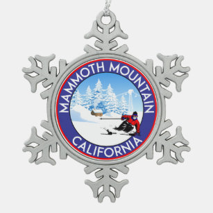 Ornement Flocon De Neige Ski de la Californie de montagne de Mammoth