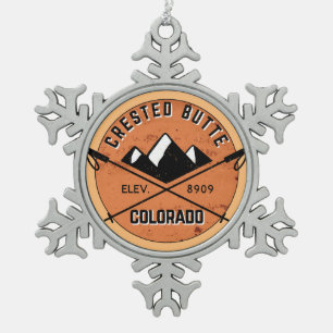 Ornement Flocon De Neige Ski de ski de Crested Butte Colorado