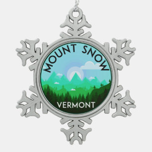 Ornement Flocon De Neige Ski de ski du Vermont de neige de bâti