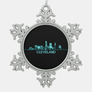 Ornement Flocon De Neige Skyline Cleveland