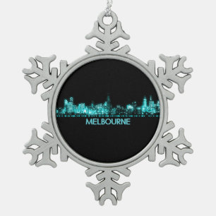 Ornement Flocon De Neige Skyline de Melbourne