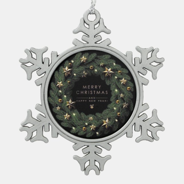 Ornement Flocon De Neige Snow flakes framed ornament  (Devant)