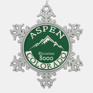 Ornement Flocon De Neige Snowboarding de ski de ski d'Aspen le Colorado