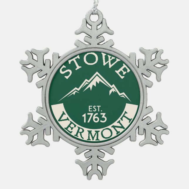 Ornement Flocon De Neige Snowboarding de ski de Stowe Vermont de ski (Devant)