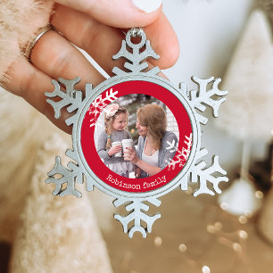Ornement Flocon De Neige Snowflakes en état de détresse Monogramme photo 