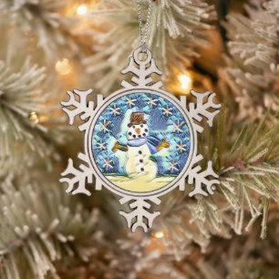 Ornement Flocon De Neige Snowie Snowman