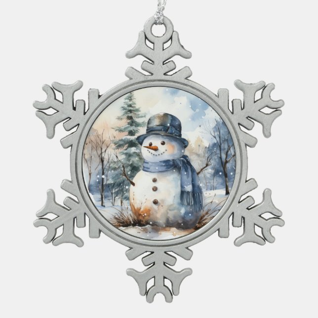 Ornement Flocon De Neige Snowman (Devant)