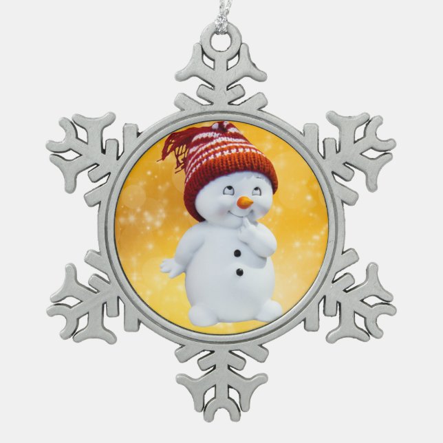 Ornement Flocon De Neige Snowman (Devant)