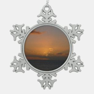 Ornement Flocon De Neige Soleil derrière les nuages II