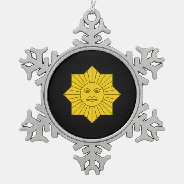 Ornement Flocon De Neige Soleil uruguayen de mai (Devant)