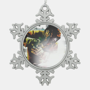 Ornement Flocon De Neige Soudeuse de drapeau américain