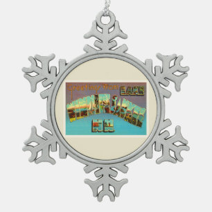 Ornement Flocon De Neige Souvenir de voyage de Winnipesaukee New Hampshire