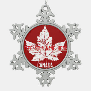 Ornement Flocon De Neige Souvenir du Canada personnalisé par ornement de