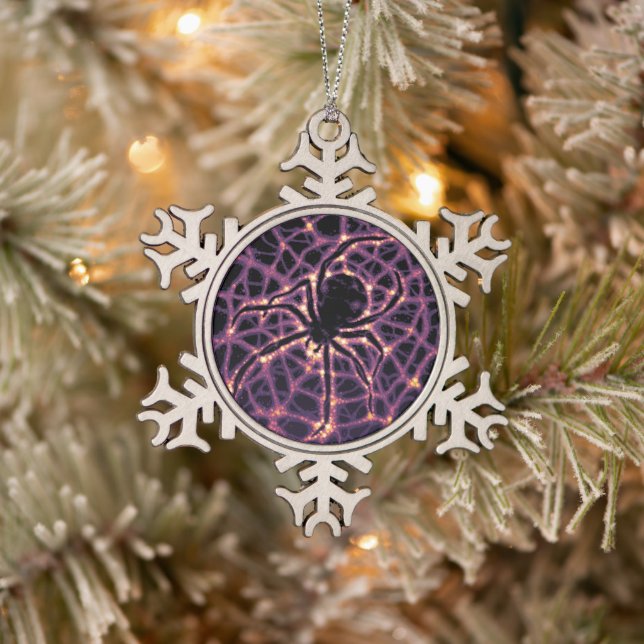 Ornement Flocon De Neige Spider Cosmic Web, Galaxie d'Halloween des horreur (Arbre)